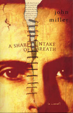 A book cover with an image of a woman 's face and the words " a sharp untake of breath ".