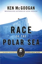 A book cover with an image of the ocean and a mountain.
