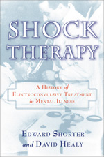 A book cover with the title shock therapy.