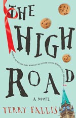 A book cover with cookies and an umbrella.