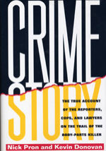 A book cover with the title of " crime story ".