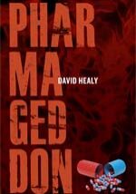 A book cover with red and blue pills on it.