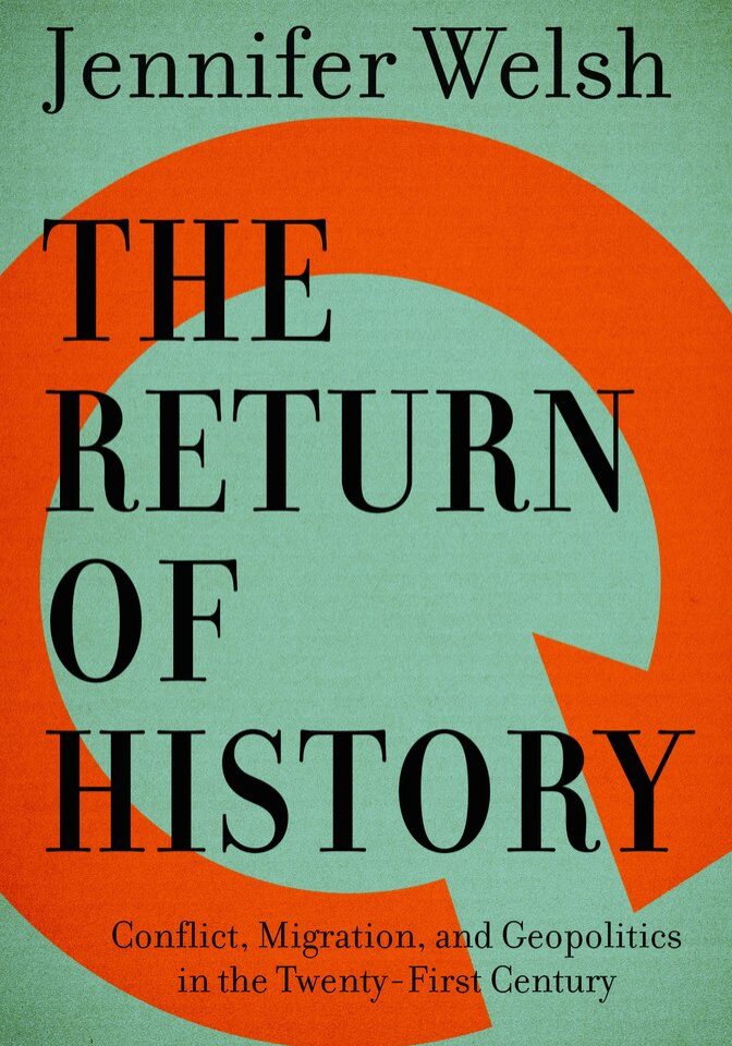 A book cover with the words " the return of history ".